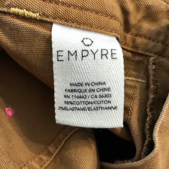 Empyre Marlo Bronze Brown Canvas Cargo Pants - Picture 10 of 11
